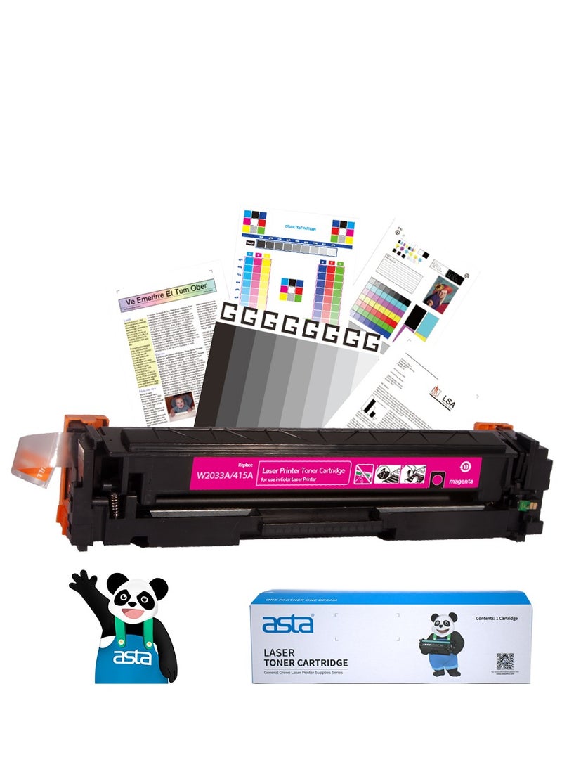 استا خرطوشة حبر ASTA 479fdw 415A W2033A متوافقة مع طابعة Color LaserJet Pro M454dn M454dw MFP M479fdw M479dw M479fnw M479 M479fdn W 2033 415 A أرجواني M مستهلكات مكتبية عالية الجودة - Image 1